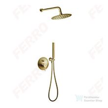   Ferro CIRICULUS falsík alá építhető zuhanyrendszer 2 funkciós, szálcsiszolt arany BCK7PBG-SET1-S