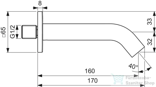 Ideal Standard JOY NEO 16 cm-es kádkifolyó,magnetic grey BD170A5