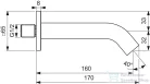Ideal Standard JOY NEO 16 cm-es kádkifolyó,króm BD170AA