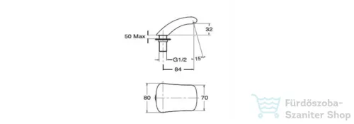 Sapho Kádtöltő, króm, 80 mm BD31051