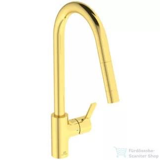 Ideal Standard GUSTO kihúzható fejes mosogató csaptelep,Brushed gold BD414A2