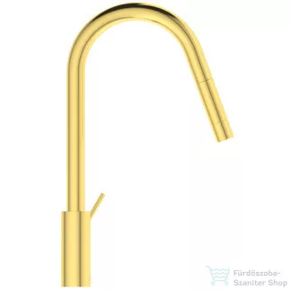 Ideal Standard GUSTO kihúzható fejes mosogató csaptelep,Brushed gold BD414A2