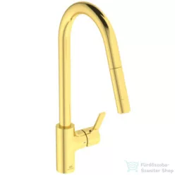   Ideal Standard GUSTO kihúzható fejes,2 funkciós mosogató csaptelep,Brushed gold BD416A2