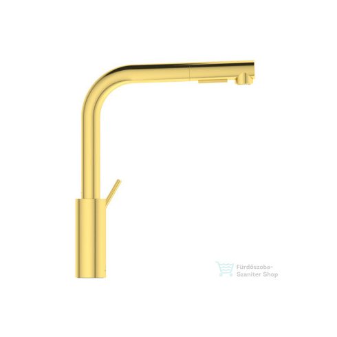 Ideal Standard GUSTO kihúzható fejes,2 funkciós mosogató csaptelep,Brushed gold BD420A2