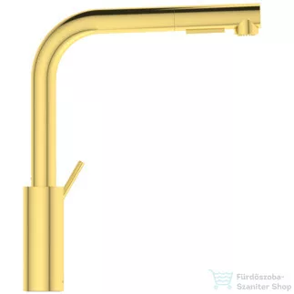 Ideal Standard GUSTO kihúzható fejes,2 funkciós mosogató csaptelep,Brushed gold BD420A2