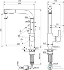 Ideal Standard GUSTO kihúzható fejes,2 funkciós mosogató csaptelep,Sunset rose BD420J4
