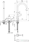 Ideal Standard GUSTO 2 üléses mosogató csaptelep,Króm BD423AA