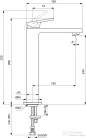 Ideal Standard EXTRA magasított mosdó csaptelep leeresztő nélkül,Magnetic grey BD507A5