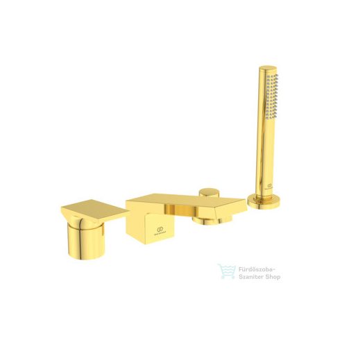 Ideal standard EXTRA 4 üléses kádtöltő csaptelep zuhanyszettel,Brushed gold BD518A2