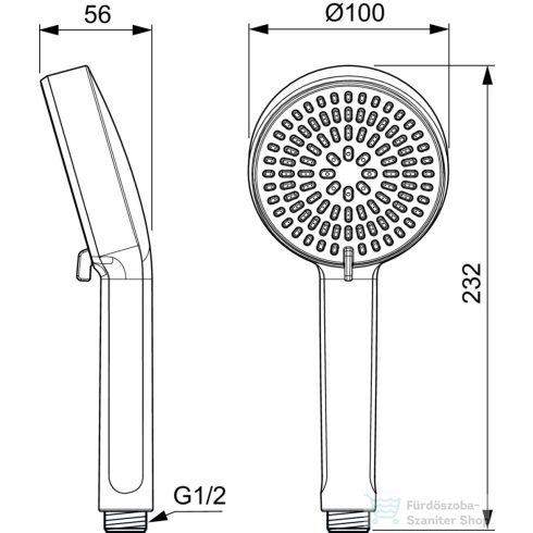Ideal Standard ALU+ 2 funkciós kézizuhany,Silver BD580SI