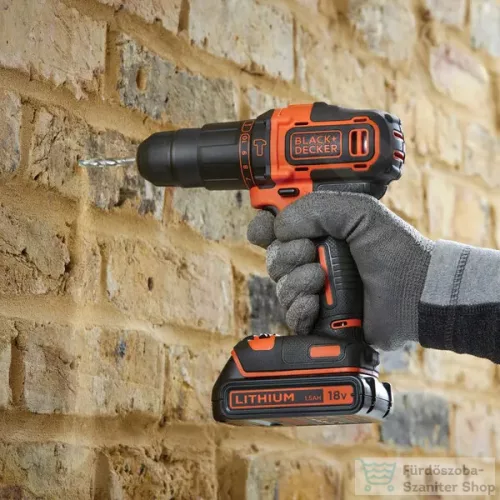 Black+Decker 18 V akkus ütvefúró/csavarozó, BDCHD18KB-QW