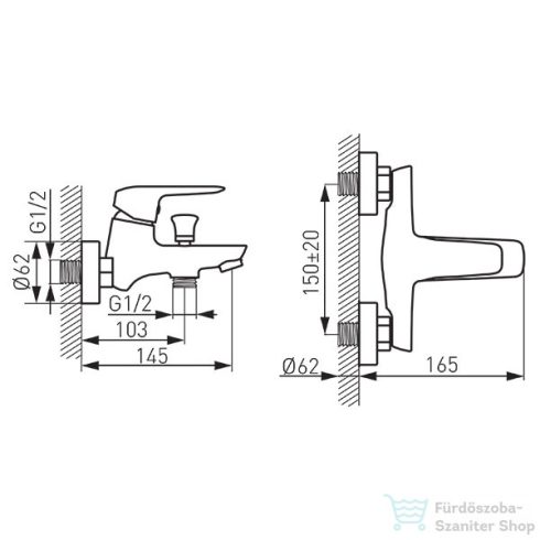 Ferro DIJON Kádcsaptelep, króm BDJ1