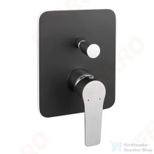   Ferro Adore falsík alá építhető kétfunkciós csaptelep fekete/króm BDR7PBLC