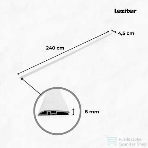 Leziter Vinyl SPC padló szintkiegyenlítő Berben tölgy 2400x45x8 mm BER-KE