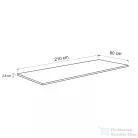 Leziter Konyhai munkalap 210 x 60 x 2,8 cm Beton BETON-KB270APLEY