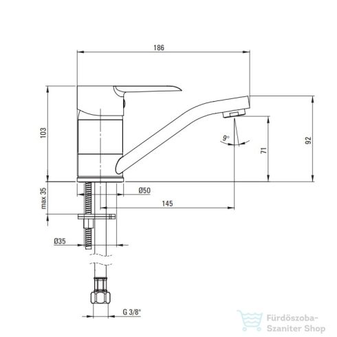 Deante CORRIO mosdó csaptelep forgatható kifolyóval, ECO betét, króm BFCE026M