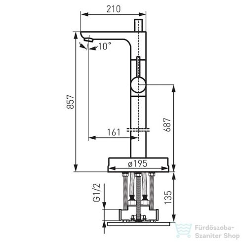 Ferro FIESTA álló Kádcsaptelep, króm BFI11F