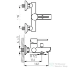 Ferro FIESTA Kádcsaptelep, króm BFI1