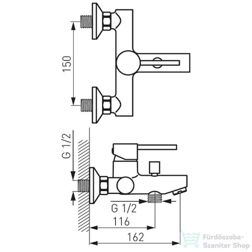 Ferro FIESTA Kádcsaptelep, króm BFI1