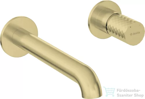 Deante SILIA HEXA falsík alatti mosdó csaptelep, leeresztő nélkül, szálcsiszolt arany BHS_R54L