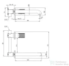 Deante SILIA HEXA falsík alatti mosdó csaptelep, leeresztő nélkül, szálcsiszolt arany BHS_R54L