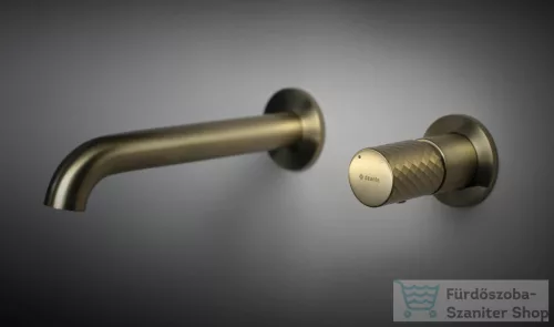 Deante SILIA HEXA falsík alatti mosdó csaptelep, leeresztő nélkül, szálcsiszolt arany BHS_R54L