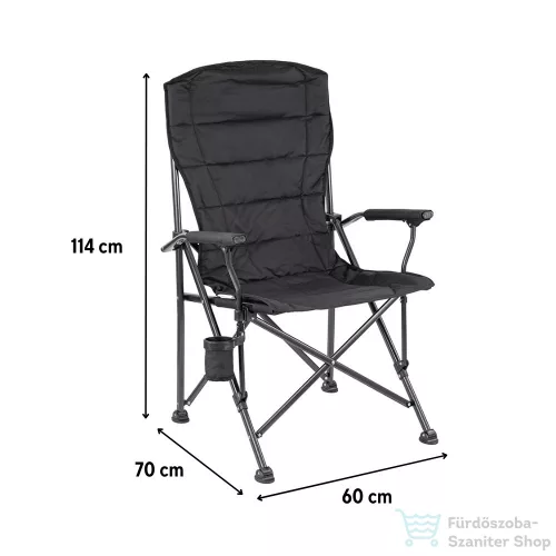 Leziter XL karfás horgász szék pohártartóval fekete BJX-10