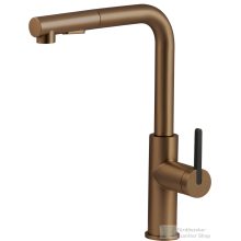   Deante MOMI mosogató csaptelep kihúzható kifolyóval, szálcsiszolt bronz BKM_C73M