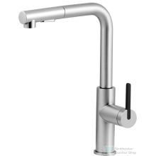   Deante MOMI mosogató csaptelep kihúzható kifolyóval, szálcsiszolt acél BKM_F73M