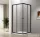 AQUALINE AGGA BLACK zuhanykabin, 800x800mm, matt fekete profil/transzparent üveg (BLF808)