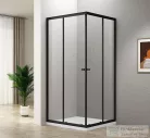 AQUALINE AGGA BLACK zuhanykabin, 900x900mm, matt fekete profil/transzparent üveg (BLF909)