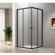 AQUALINE AGGA BLACK zuhanykabin, 900x900mm, matt fekete profil/transzparent üveg (BLF909)