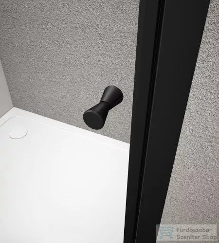 AQUALINE AGGA BLACK zuhanykabin, 900x900mm, matt fekete profil/transzparent üveg (BLF909)