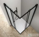 AQUALINE AGGA BLACK zuhanykabin, 900x900mm, matt fekete profil/transzparent üveg (BLF909)
