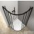 AQUALINE ARLETA BLACK íves zuhanykabin, 900x900mm, matt fekete profil/transzparent üveg (BLS900)