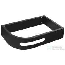   Sapho PULSE konzol törölközőtartóval, jobbos, 75x45cm, matt fekete (BM658-CP)