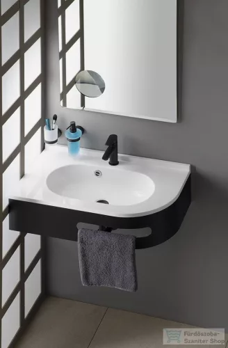 Sapho PULSE mosdótartó konzol, balos, matt fekete (BM752-CL)