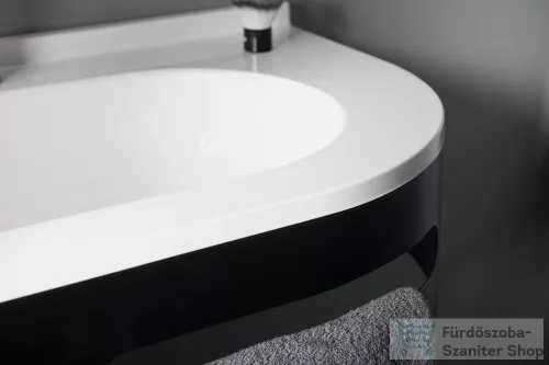 Sapho PULSE mosdótartó konzol, balos, matt fekete (BM752-CL)