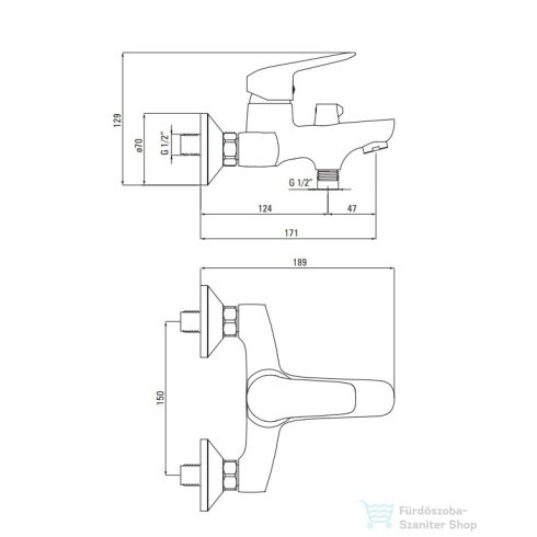 Deante NEO BORO kádtöltő csaptelep, matt fekete BMO_N10M