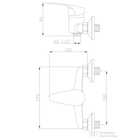Invena AVA NEW zuhany csaptelep,króm BN-06-001-X