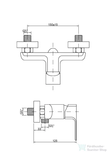 Invena NYKS zuhany csaptelep zuhanyszett nélkül,króm BN-28-001-S