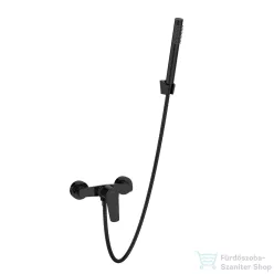   Invena ALONIA zuhany csaptelep, zuhanyszettel, PVD fényes fekete BN-70-004-V