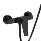 Invena ALONIA zuhany csaptelep, zuhanyszettel, PVD fényes fekete BN-70-004-V