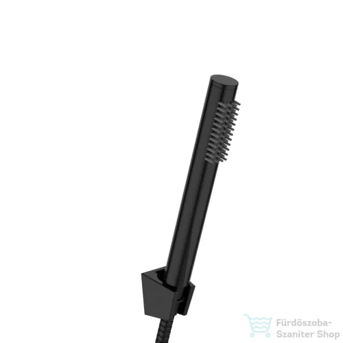 Invena ALONIA zuhany csaptelep, zuhanyszettel, PVD fényes fekete BN-70-004-V