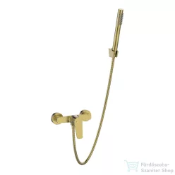   Invena ALONIA zuhany csaptelep, zuhanyszettel, szálcsiszolt arany BN-70-009-V