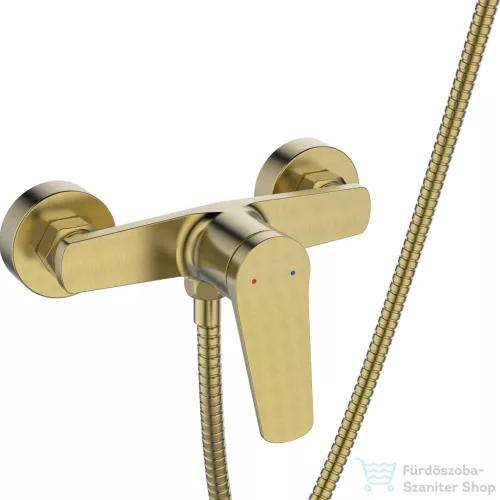 Invena ALONIA zuhany csaptelep, zuhanyszettel, szálcsiszolt arany BN-70-009-V