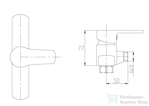 Invena VERSO zuhany csaptelep,króm BN-82-001-C