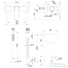 Invena NERI PLUS zuhany csaptelep zuhanyszettel,réz BN-P1-014-L