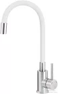 Deante NEO LUNO mosogató csaptelep, flexibilis, fehér-acél BOC_W720