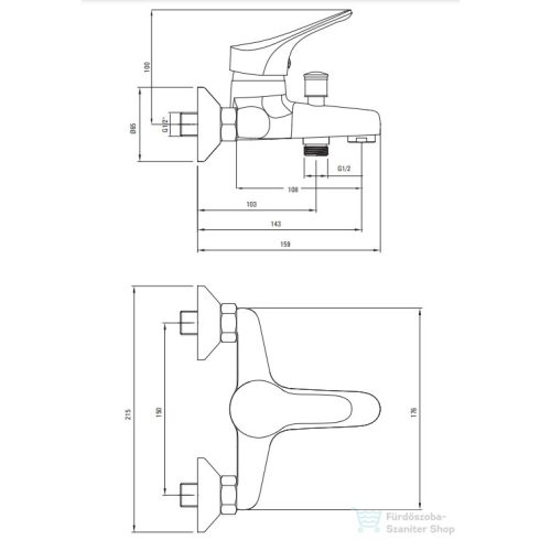 Deante NEO JOKO kádtöltő csaptelep zuhanyszettel, króm BOJ_011M